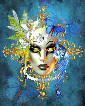 Female Venetian Mask Paint by numbers