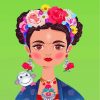 Frida Kahlo And Monkey Paint by numbers