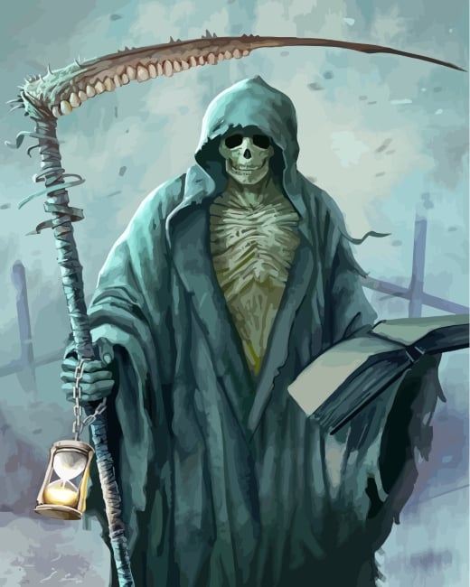 Fantasy Grim Reaper Paint By Numbers - Numeral Paint Kit