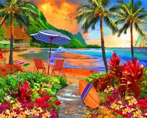 Hawaiian Island Paint by numbers