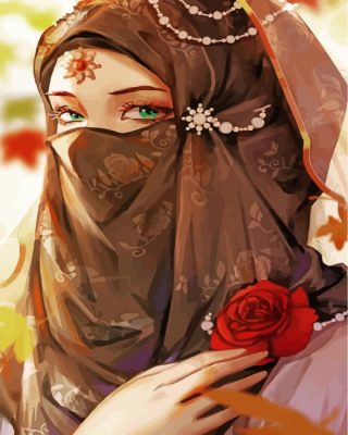 Islamic hijab girl, anime, girl, hijab girl, islamic, HD phone