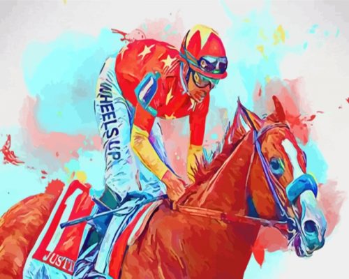Horse Race Art Paint by numbers