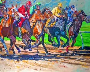Horses Racing Paint by numbers