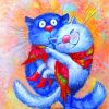 Hugging Cats Paint by numbers
