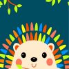 Little Cute Hedgehog Paint by numbers