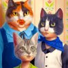 The Cats Family Paint by numbers