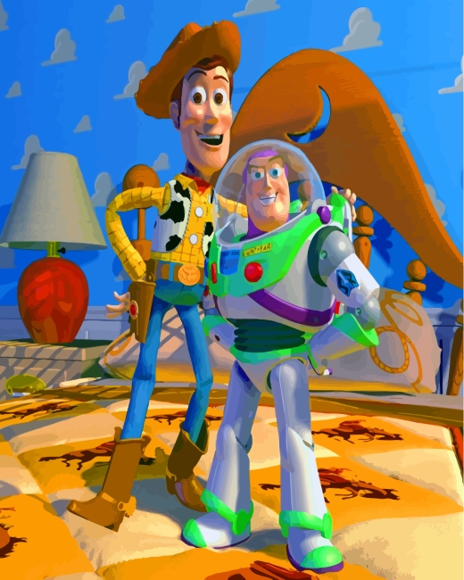 Disney Painting By Numbers Set Buzz Lightyear Paint Kit For Adults Toy  Story On Canvas Cartoon