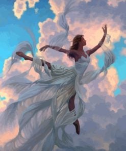 White Angel Woman Paint by numbers