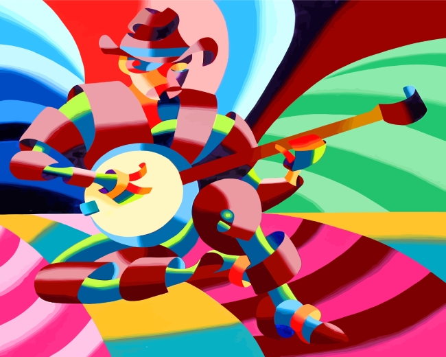 Abstract Musician Paint By Number Numeral Paint