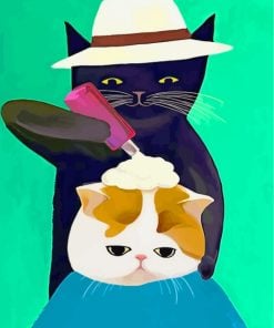 black-barber-cat-paint-by-numbers