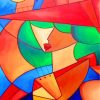Cubist Woman paint by numbers