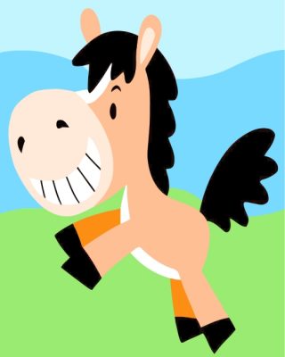 cute-horse-running-paint-by-numbers