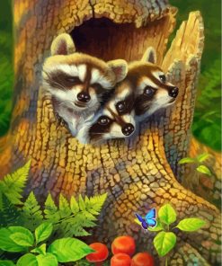 cute-raccoons-paint-by-numbers