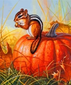 Fall Chipmunk Paint by numbers