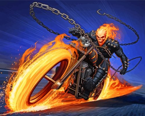 Ghost Rider Paint By Numbers - Numeral Paint Kit