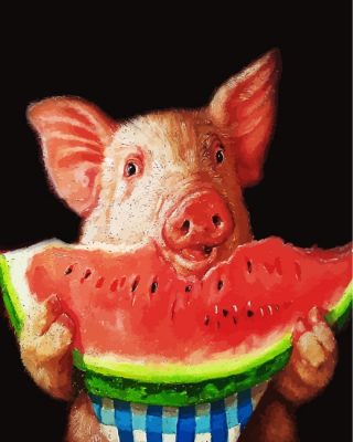 pig-eating-watermelon-paint-by-numbers