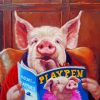 pig-reading-a-magazine-paint-by-numbers
