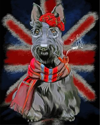 Scottish Terrier Dog Paint By Numbers