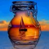Ship In Glass Bottle Paint by numbers