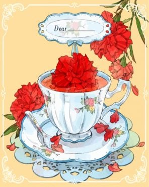 tea-with-red-flowers-paint-by-numbers
