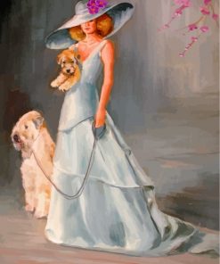 woman-and-wheaton-terrier-dogs-paint-by-numbers