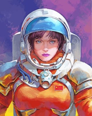 Astronaut Girl Paint by numbers