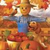 Autumn Farm Scarecrow Paint by numbers