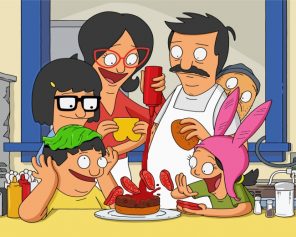 Bobs Burgers Family Animation Paint by numbers