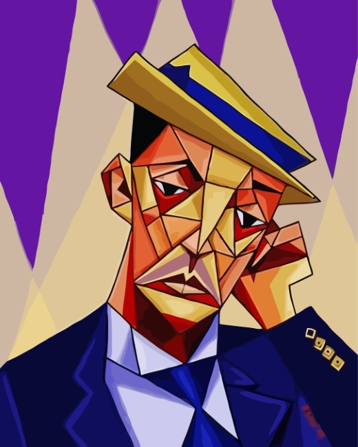 Buster Keaton Cubism Art – Paint By Number
