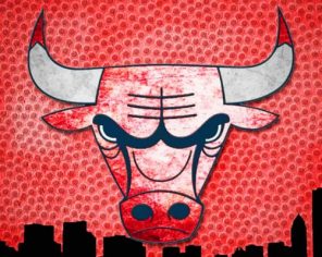 Chicago Bulls Logo Paint by numbers