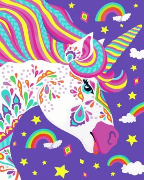 Colorful Unicorn Paint by numbers