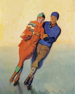 Couple Skating Paint by numbers