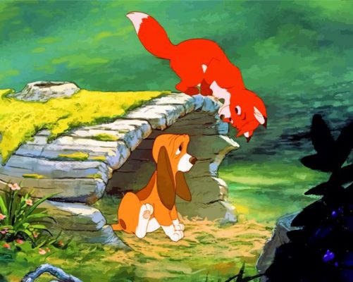Disney Fox And The Hound Paint By Numbers - Numeral Paint Kit