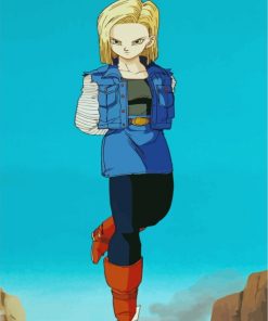 Dragon Ball Z Android 18 Paint by numbers