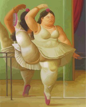 Fat Ballerina Dancer Paint by numbers