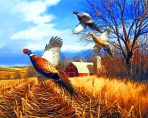 Flying Pheasant Paint by numbers