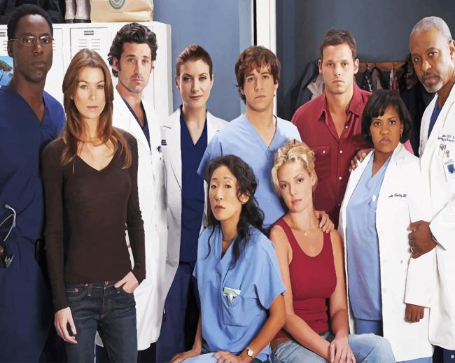 Greys Anatomy Actors Paint By Numbers - Numeral Paint Kit