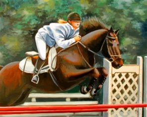 Horse Jumping Paint by numbers