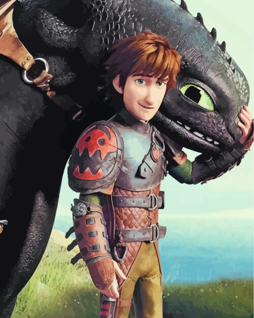 How To Train Your Dragon Paint By Numbers - Numeral Paint Kit