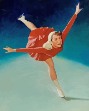 Ice Skater Girl Paint by numbers