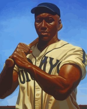 Josh Gibson Player paint by numbers