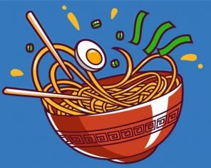 Noodles Bowl Paint by numbers
