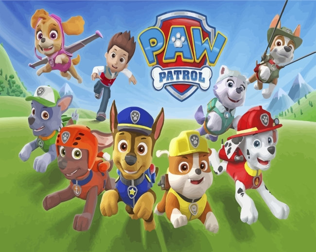 Paw Patrol Animation Paint By Numbers - Numeral Paint Kit