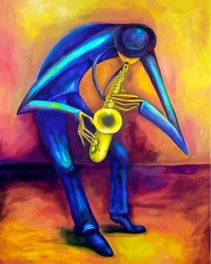 Saxophone Player Art Paint by numbers