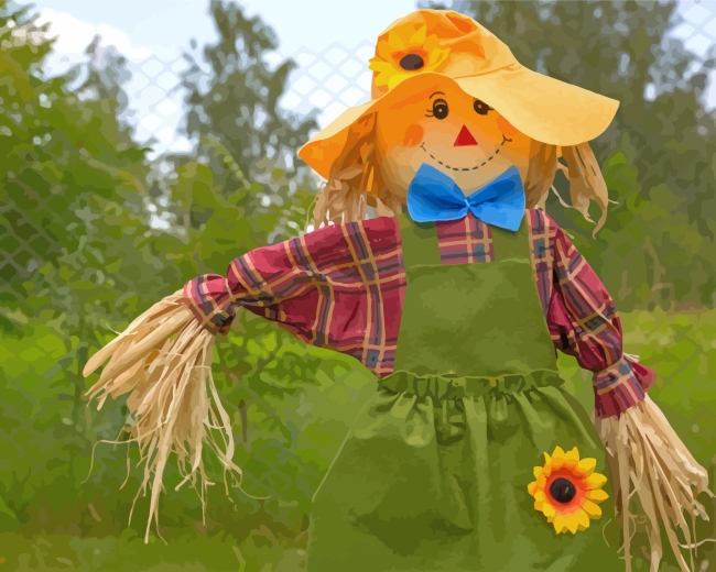 Scarecrow Girl Paint By Numbers - Numeral Paint Kit