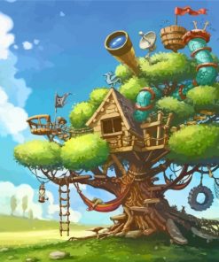 Tree House Paint by numbers