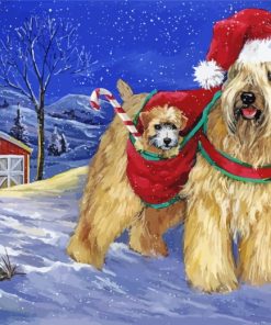 Wheaten Terrier Christmas Paint by numbers