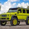 Yellow-Mercedes-Benz-G-Class-paint-by-numbers