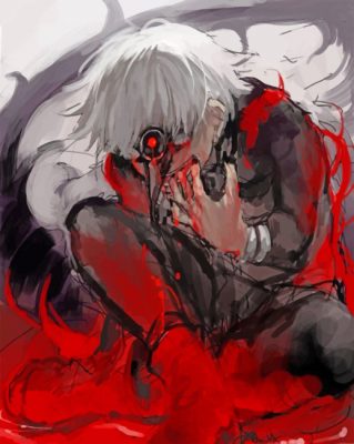 Abstract Ken Kaneki Paint By Numbers Numeral Paint
