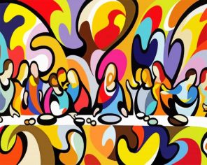 abstract-last-supper-paint-by-number